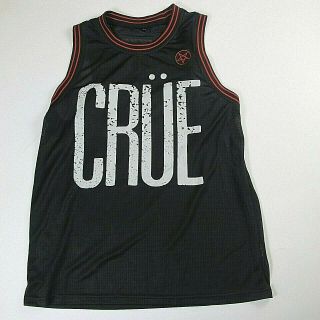 Motley Crue 81 Mesh Basketball Jersey Size M Black White Red Sleeveless Shirt