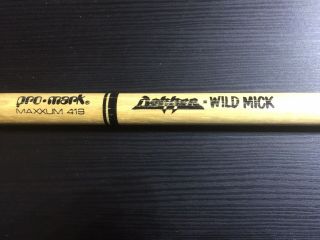 Vintage Wild Mick Brown Drum Stick Rare Dokken Tour Drumstick.