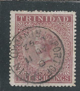 Trinidad 1869 5s Rose - Lake Fu Sg 87 Cat £75