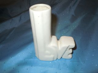 Vintage Haeger Pottery Love Vase Hippie Retro Mod Cool Unique Ceramic Piece