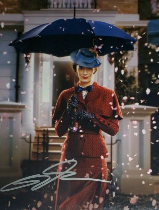 Emily Blunt Hand Signed 8x10 Photo W/holo Mary Poppins Returns