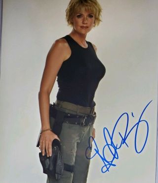 Amanda Tapping Hand Signed 8x10 Photo W/holo Stargate