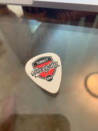 Aerosmith 2014 Tour Guitar Pick Joe Perry Turkey