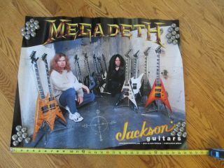 Megadeth And Jackson Guitars - 30 X 24 Poster - Dave Mustaine & Marty Friedman 2