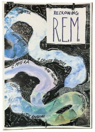 R.  E.  M.  Rem Reckoning Poster 24.  5 " X 36 " 1984