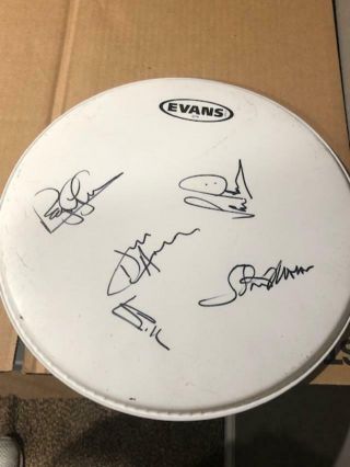 Deep Purple Group Signed Autographed Drum Head 5 Sigs