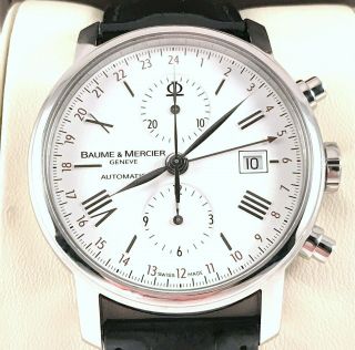 Very Rare Baume Mercier Classima Xl Executive Gmt Chronograph Automatic Watch