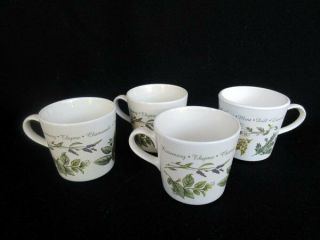 Corelle Coordinates Stoneware Thymeless Herbs Set Of 4 Coffee Tea Cups Mugs