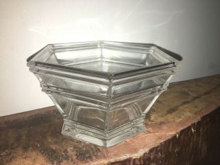 Authentic Tiffany & Co.  Crystal Glass Bowl Candy Dish Heavy 6.  5 " Dia Signed
