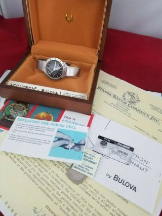 Restored Bulova Accutron Astronaut.  24hr Bezel.  1968.  JB Champion Accutron Bracelet 2