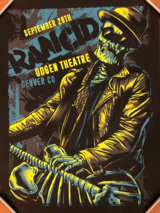 Rancid - Concert Poster - Denver Co - Sept 28 2019 - Ogden Theater (18 " W X 24 " H)