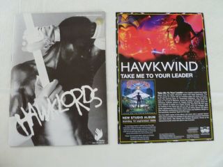 Hawklords 1978 Tour Program Charisma Records,  Bonus Hawkwind Ad Space Rock