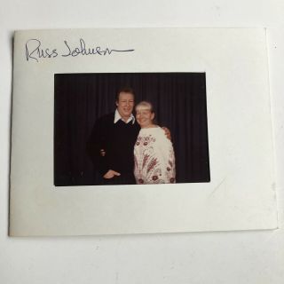 Vintage Russ Johnson Signed Color Polaroid Photos The Professor Gilligans Island