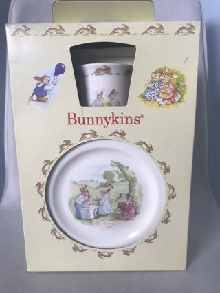 Vintage Royal Doulton Bunnykins Childs Plate Set Cereal Bowl Mug 1989