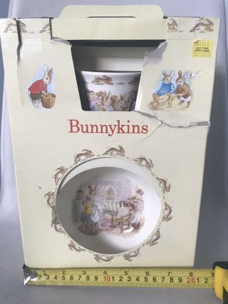 Vintage ROYAL DOULTON Bunnykins Childs Plate SET Cereal Bowl Mug 1989 2
