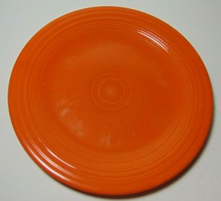 Vintage 1936 Red Orange Fiesta Radioactive Glaze 10 " Dinner Plate Fiestaware Hlc