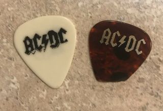 Ac/dc Angus Young Malcom Young Custom Tour Guitar Pick 1 From Each Rock Hof