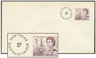 Canada 1969 5¢ On 3¢ Centennial Unlined Pse Webb En92