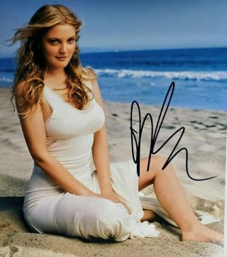 Drew Barrymore Hand Signed 8x10 Photo W/ Holo