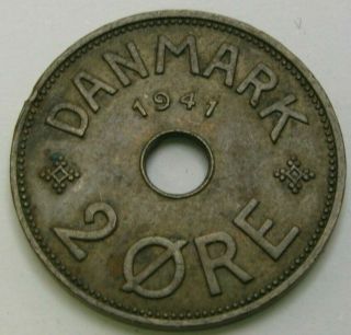 Faroe Islands (denmark) 2 Ore 1941 - Bronze - Christian X.  - Xf - 2660