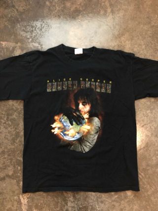 Rare Vtg 2000 Alice Cooper Brutal Planet Concert Tour T - Shirt Sz L Rock Metal