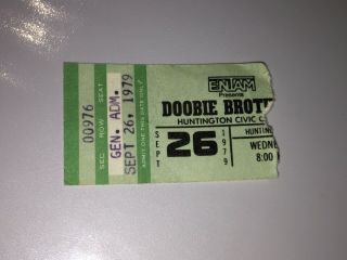 Doobie Brothers - Concert Tour Ticket Stub From Sept 26,  1979