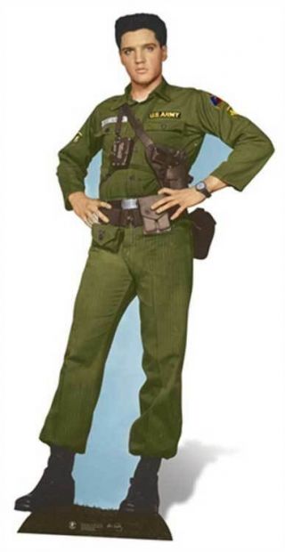 Elvis Presley Army Days Uniform Lifesize Cardboard Cutout Standee Standup King