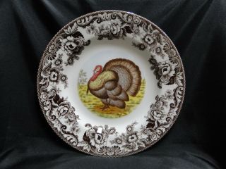 Spode Woodland Turkey Game Bird,  England: Dinner Plate (s),  10 3/4 ",  Box