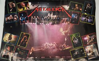 Vintage Metallica And Justice For All 1989 Live Concert Wall Poster