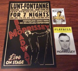 Morrissey Broadway Nyc Lunt Fontanne Theatre Poster,  Playbill The Smiths