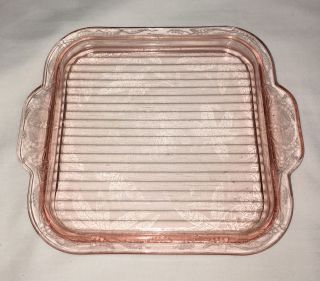 Jeannette Floral/poinsettia Pink 6 " Square Tray 2