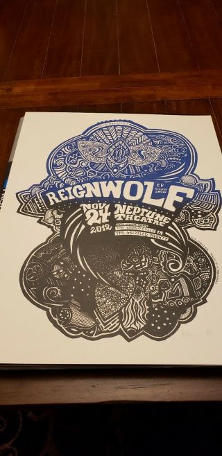 Reignwolf,  Gig Poster,  2012,  Neptune Theater,  S/n 19 Of 80,  Katy Harrison, .