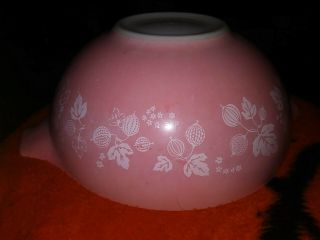 Vintage Pyrex Ovenware 4 Qt Pink Gooseberry Cinderella Mixing Nesting Bowl 444