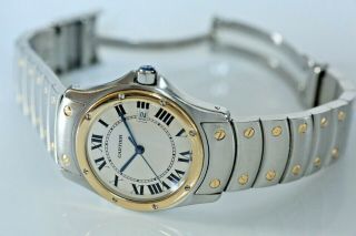 Cartier Santos Ronde 18k Gold & Steel Quartz Unisex Watch,  1551