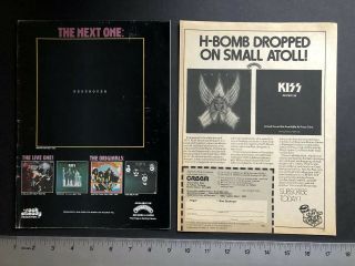 Kiss 1976 " The Next One: Destroyer " 8.  5x11 Album Promo Ad & Creem Special Offer