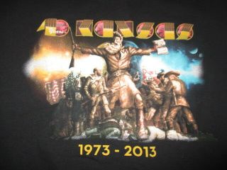 1973 - 2013 Kansas Is A Band From The Beginning.  " Concert Tour (lg) T - Shirt