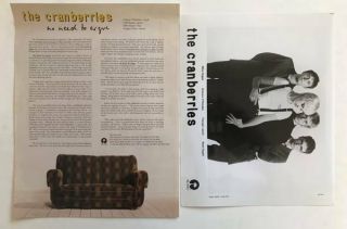 The Cranberries No Need To Argue Presskit With 8x10 Photo 1994