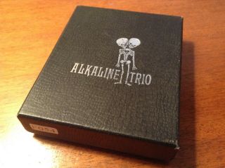 Alkaline Trio Black Wallet With Wallet Box Two Headed Skeleton Heart