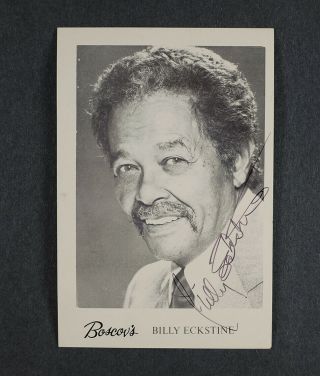 Autograph Photo Billy Eckstine Jazz Pop Singer Band Leader Musician