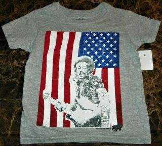 Jimi Hendrix Usa Flag Shirt Toddler Boy 