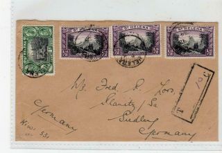 St.  Helena: 1934 Registered Cover To Germany (c44973)
