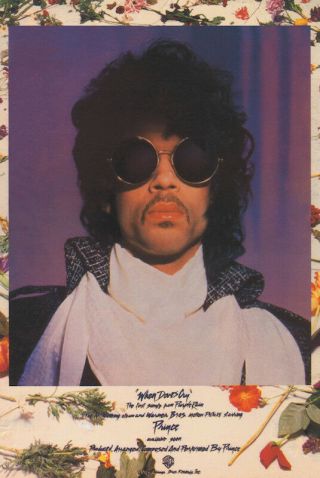 Prince When Doves Cry 24x36 Poster