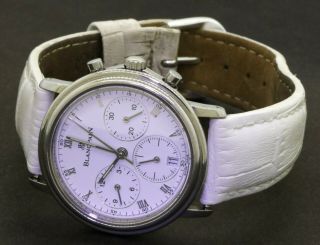 Blancpain High Fashion Ss Automatic Chronograph 33.  5mm Watch W/ Date