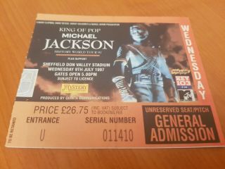 Michael Jackson History World Tour Ticket