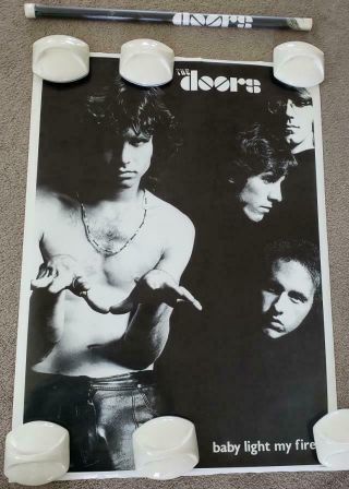 1970s The Doors Uk Poster " Baby Light My Fire " Jim Morrison