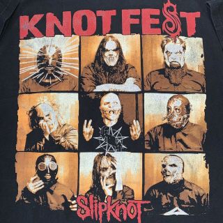 Knotfest Mexico 2015 Official Festival T - Shirt Slipknot Megadeth Size Lg Black