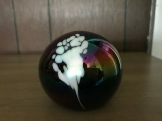 Vintage 1983 Mt St Helens Ash Paperweight " The Glass Eye " Signed