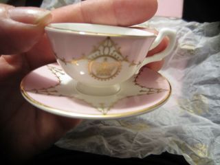Buckingham Palace Mini Tea Cup and Attached Saucer Made in England in Org.  Box 3