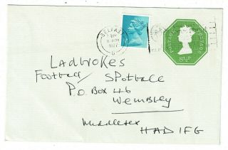 1977 - Gb 8 1/2d Uprated To 9p Postal Stationery Envelope - Belfast Postmark