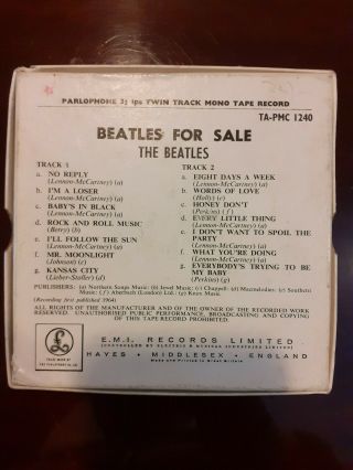 The Beatles Twin Track Mono Tape Record Reel To Reel TA - PMC 1240 2